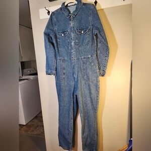 Just fab jean jumpsuit sz XL